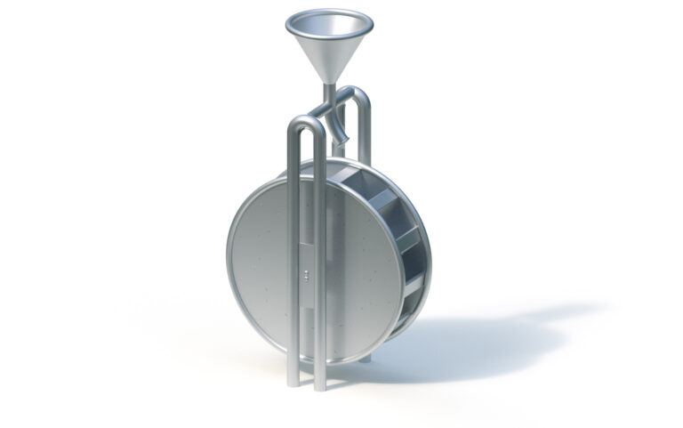 Water wheel (Ø 0,60)  with funnel